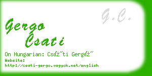 gergo csati business card